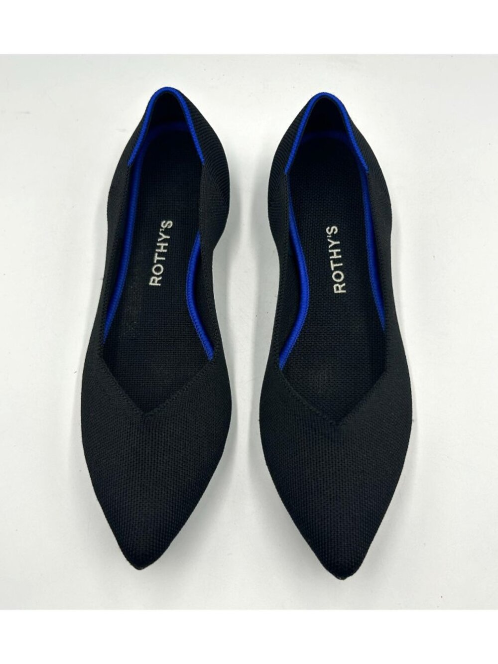 Rothy's Women's Black The Pointed Toe Knit Ballet Flats Size 11 3332 - Picture 9 of 16
